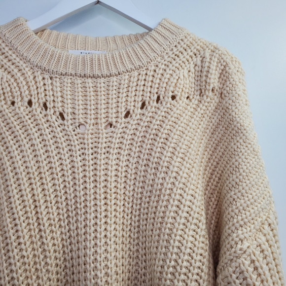 Elodie Open Stitch Pullover Sweater Chunky Cable - Picture 2 of 7